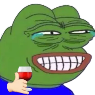 😂 623b086f Pepe the Frog pepe, rana, meme, internet, bere, vino telegram sticker