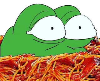 😳 6090e5e9 Pepe the Frog Pepe der Frosch, Meme, Spaghetti, Internetkultur telegram sticker