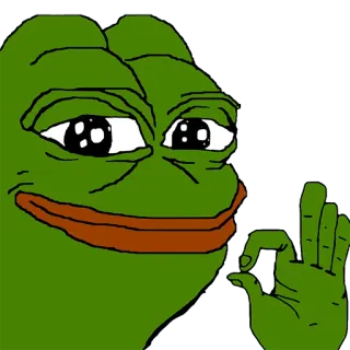 👌 7038a9b1 Pepe the Frog Pepe der Frosch, Meme, Internet-Meme, Frosch, Okay-Zeichen telegram sticker