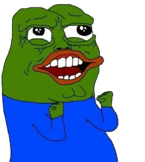 😄 ba473d7a Pepe Meme, Frosch, Internetkultur, Cartoon telegram sticker