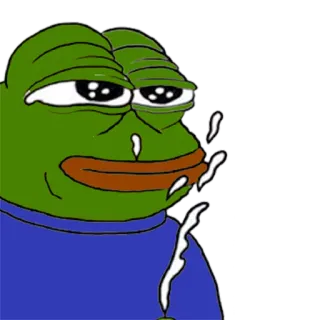 🍆 d6b70e42 Pepe the Frog Meme, Frosch, Pepe, traurig, Internetkultur telegram sticker