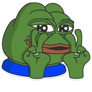 😏 32269ad8 Pepe the Frog żaba, pepe, mem, ok whatsapp sticker