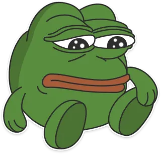 😕 82e780d5 Pepe the Frog pepe, żaba, smutny, mem whatsapp sticker