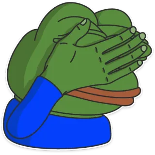 🤦 ddae95ae Pepe the Frog żaba, mem, internet, smutny, uczucia whatsapp sticker