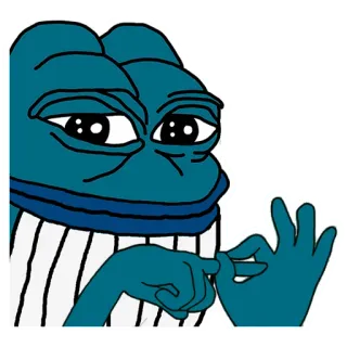 😍 132f4326 Pepe the Frog pepe, katak, oke, meme, internet, gestur, karakter telegram sticker