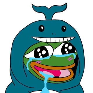 😭 311ed481 Pepe the Frog pepe, katak, meme, paus, menangis, sedih, budaya internet telegram sticker