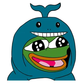 😃 6673f496 Pepe the Frog pepe, katak, meme, paus, kartun telegram sticker