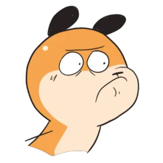 😕 3f545c19 만화, 동물, 표정, 웃긴, 귀여운, 캐릭터 telegram sticker