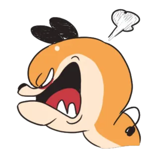 😡 84402567 만화, 화난, 물고기, 소리 지르는, 표정, 애니메이션 telegram sticker