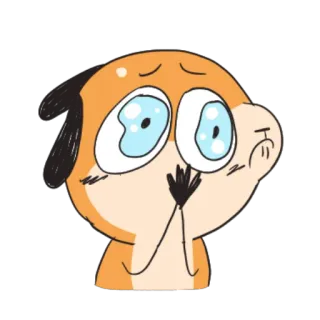 😭 91e79b12 만화, 귀여운, 동물, 애원, 표정, 걱정, 눈, 손 telegram sticker