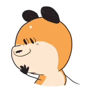 😏 9b89eafe 만화, 동물, 귀여운, 일러스트, 캐릭터, 여우, 스티커 telegram sticker