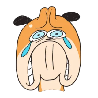 😢 a6d96baa 울음, 슬픔, 만화, 감정적, 눈물 telegram sticker