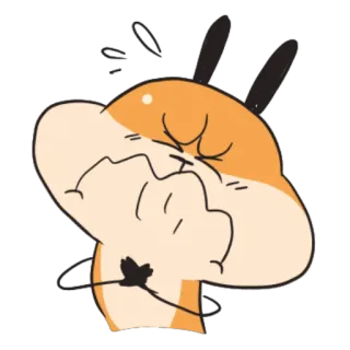😣 c0de3908 만화, 여우, 웃긴, 캐릭터, 표정, 슬픈 telegram sticker