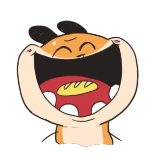 😆 da182d60 만화, 동물, 햄스터, 웃긴, 귀여운, 행복한, 빵 telegram sticker