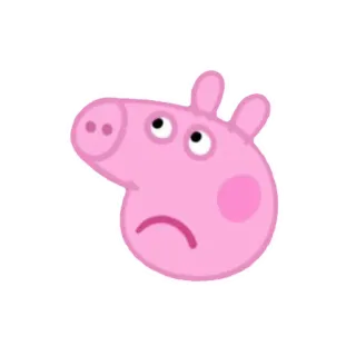 😔 3195899b Peppa Pig アニメ, ブタ, ペッパ, ペッパピッグ telegram sticker
