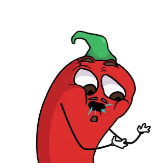 😤 bda1f360 チリ, 唐辛子, 赤唐辛子, 面白い, 漫画 telegram sticker