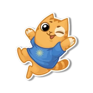 😜 45498546 고양이, 만화, 동물, 귀여운, 행복한 telegram sticker