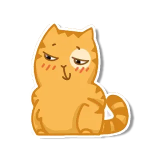 😳 47ebd70c 고양이, 주황색, 귀여운, 동물, 도도한 telegram sticker