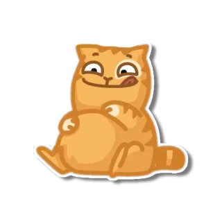 🤗 a6ef4dde 고양이, 귀여운, 동물, 주황색, 웃긴, 만화 telegram sticker