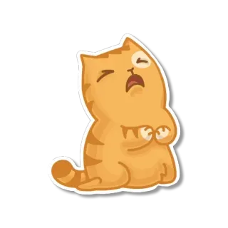 😫 a7c34b53 고양이, 구걸, 귀여운, 동물, 주황 고양이 telegram sticker