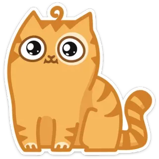 😳 e9f6acd4 猫, 子猫, かわいい, 動物, ペット, 漫画 telegram sticker