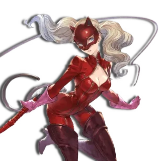 🐈 80327f39 Ann Takamaki Persona 5 アニメ, ビデオゲーム, キャラクター, マスク, 赤, 女性 telegram sticker