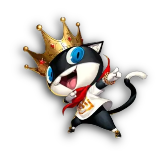 😸 a3f89fb0 Morgana Persona 5 猫, ペルソナ, ゲーム, 王冠, アニメ telegram sticker