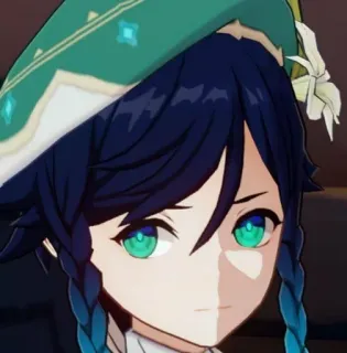 💚 91c83085 Venti Genshin Impact 애니메이션, 비디오 게임, 원신, 벤티, 음유시인, 캐릭터 telegram sticker