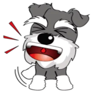 😄 79763e93 собака, мультфильм, животное, счастливый, шнауцер, питомец telegram sticker