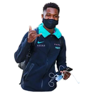 🤙 2c18a894 sports, football, soccer, athlete, mask, gesture telegram sticker