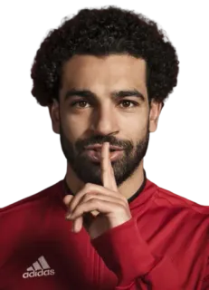 🤫 92e75b02 Mohamed Salah football, soccer, athlete, egypt, shhh, silence telegram sticker