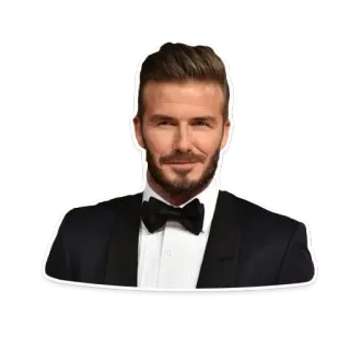 🤠 af1c098b David Beckham david beckham, soccer, football, athlete, celebrity, suit, bow tie telegram sticker