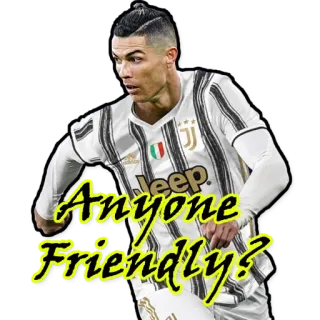 🎲 e1d24f64 Cristiano Ronaldo Anyone Friendly? football, soccer, cristiano ronaldo, juventus, athlete, sport telegram sticker