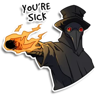 Plague doctor Pestkatze telegram stickers