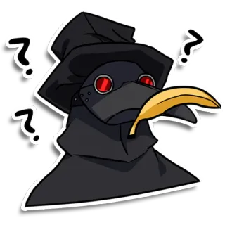 🍌 cfa2ad7b 흑사병 의사, 마스크, 새, 의사, 의료, 역사적 telegram sticker