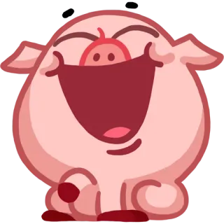 😄 98a4230e pig, cartoon, animal, cute, funny telegram sticker