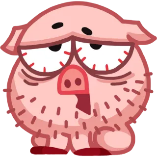 😴 cf6ed401 pig, cartoon, animal, sleepy, sad telegram sticker