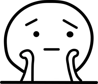 🤔 5308a3c2 эмодзи, грустный, расстроенный, лицо, клякса telegram sticker