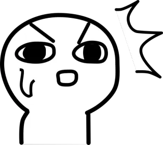 😥 7e0ca32c злой, выражение, мультфильм, лицо, раздраженный telegram sticker