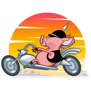 Pete The Pig telegram stickers