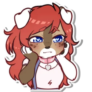 😳 176877b4 furry, antro, cachorro, animal, menina, fofo whatsapp sticker