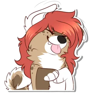 ☺️ 1d0eb578 cachorro, desenho animado, adesivo, fofo, animal, peludo whatsapp sticker