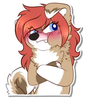 😳 304a0e03 cachorro, antropomórfico, furry, desenho animado, animal, fofo, adesivo whatsapp sticker