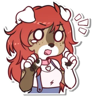 😳 3c796586 cão, desenho animado, animal, peludo, antropomórfico whatsapp sticker