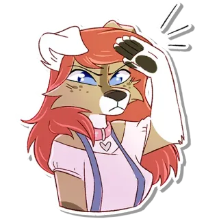 👍 59893d6a Furry, Cachorro, Desenho animado, Animação, Personagem whatsapp sticker