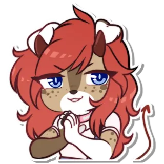 😈 70b54d9c Furry, Fofo, Diabo, Anime, Desenho animado, Chibi whatsapp sticker