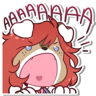 😤 8cfa470b AAAAAAA cachorro, bravo, gritando, desenho animado, animal, expressão whatsapp sticker