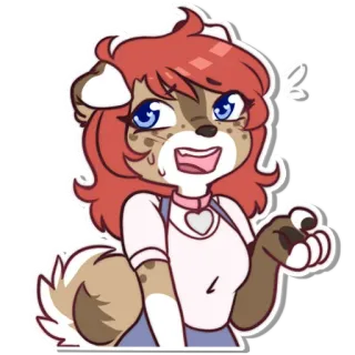 😅 900d536b Furry, Cachorro, Antropomórfico, Feminino, Desenho animado whatsapp sticker