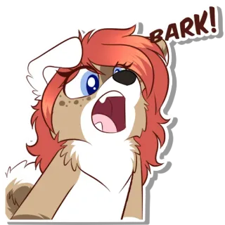 😤 9e735823 BARK! cachorro, animal, peludo, latido, desenho animado whatsapp sticker