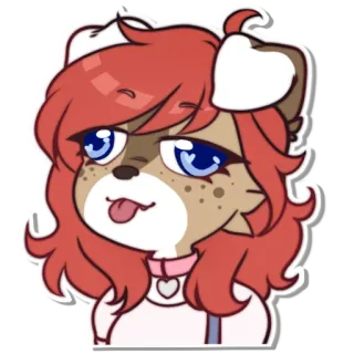 🤪 a15ccc06 cão, peludo, animal, adesivo, desenho animado whatsapp sticker